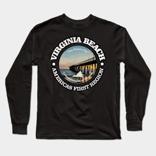 Vintage Virginia Beach Coastal US Ocean Virginia Beach Long Sleeve T-Shirt